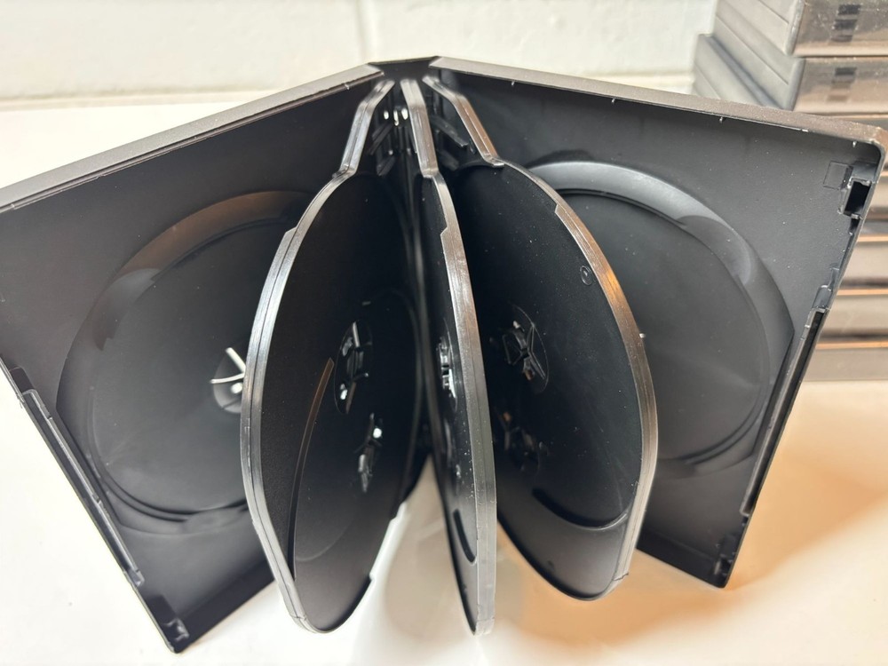 (1) 8-DVD Box Eight Multi Set Replacement Thick Chubby Disc Case
