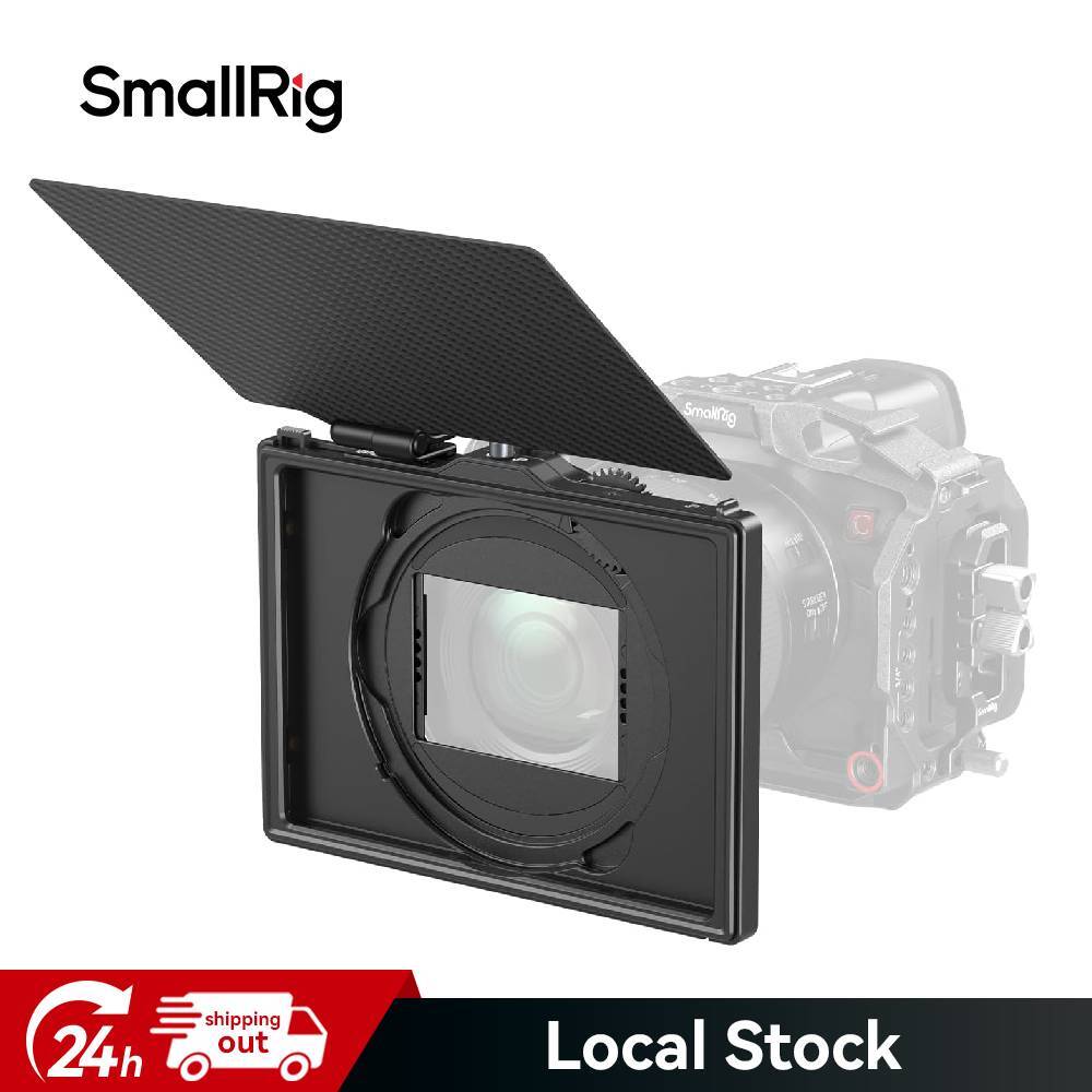 SmallRig Matte Box 67-82mm Adjustable, 4x5.65" Filter Frame, Top Flag 4409