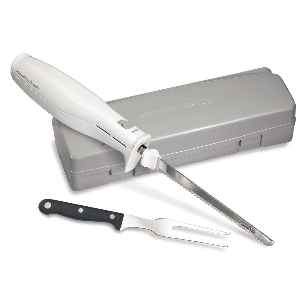 Hamilton Beach Electric Knife with Case - White