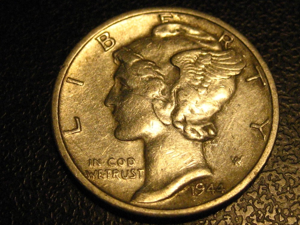 1944-D 90% Silver Mercury Head Dime XF #2   ^^^^^