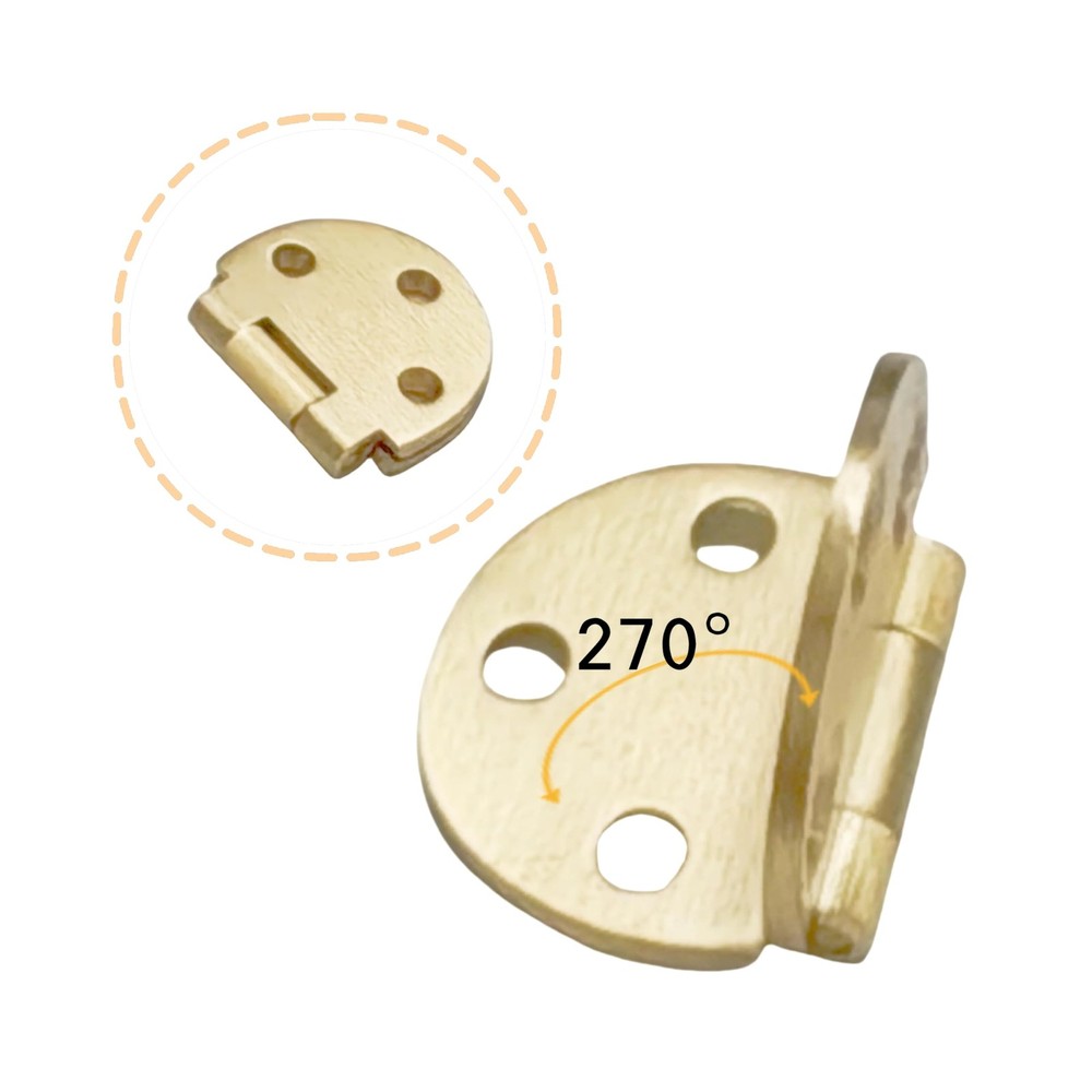 2pcs Solid Brass Hinges Door Flip Folding Tabletop Concealed 1.85 Inch 47mm