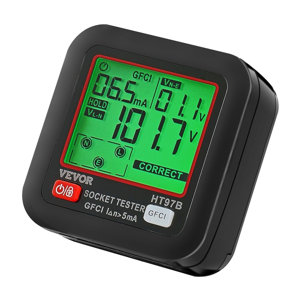 Fast-Response Outlet Tester with LCD for Identifying Common Faults