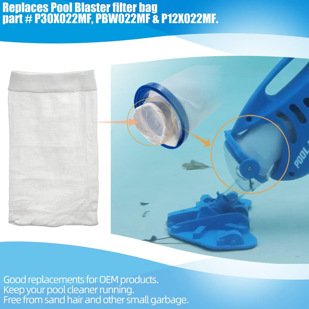 (20 Pack) Pool Micro Filter Mesh Bags for Pool Blaster Water Tech Catfish Ultra