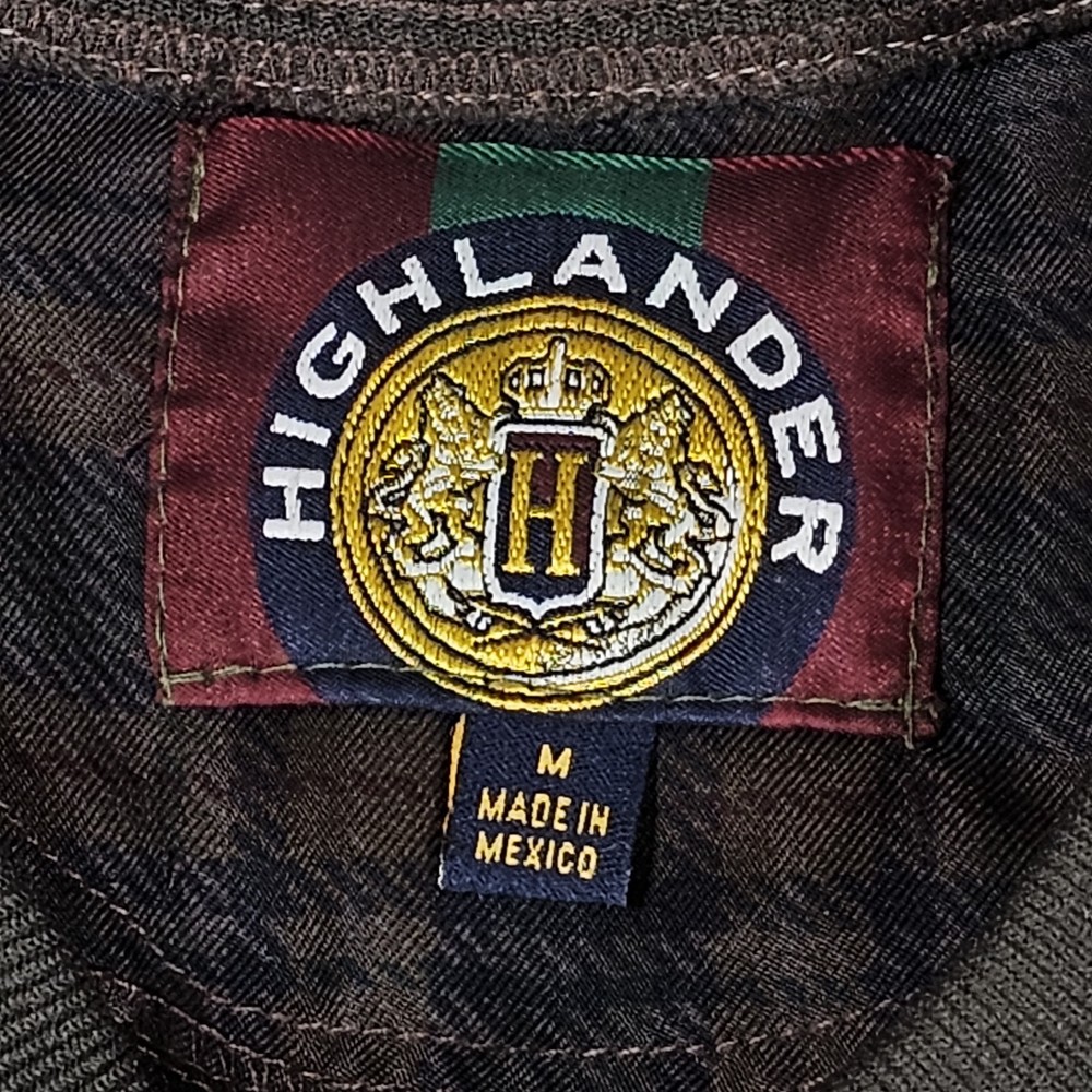 Highlander Pullover Windbreaker Jacket Mens M Plaid Multicolor L/S