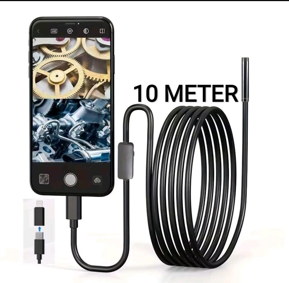 10M Endoscope Camera HD 960P Inspection Camera USB for iPhone iOS & Android 8mm