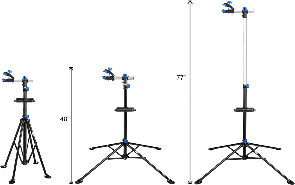 Telescoping Bike Stand with Rotating Clamps - Convenient Maintenance Solution