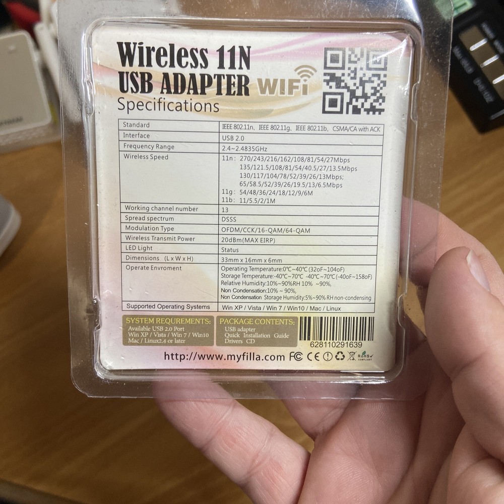 Wireless 11N USB Adapter 2.0 FILLA