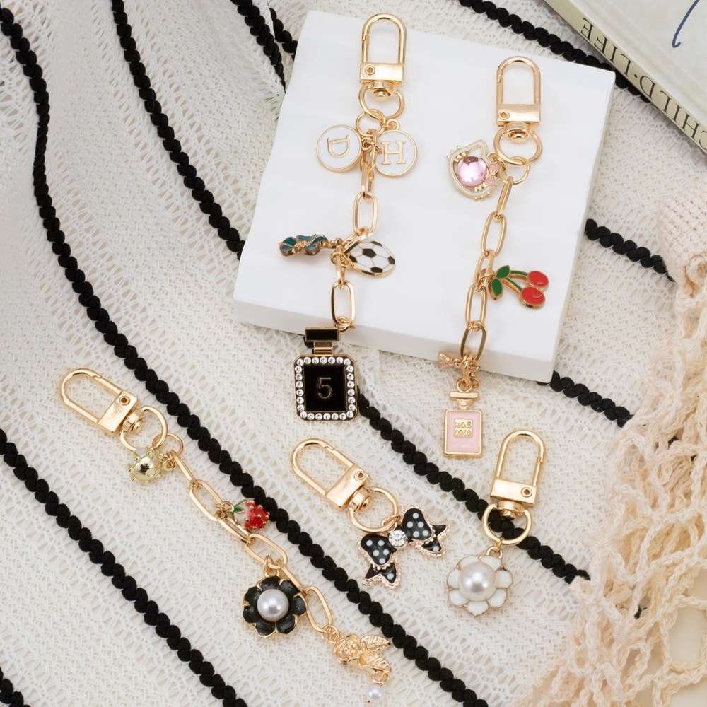 20pcs Gold Keychain Making Kit, Key Ring Swivel Snap Hook Chains, Extender Ke...