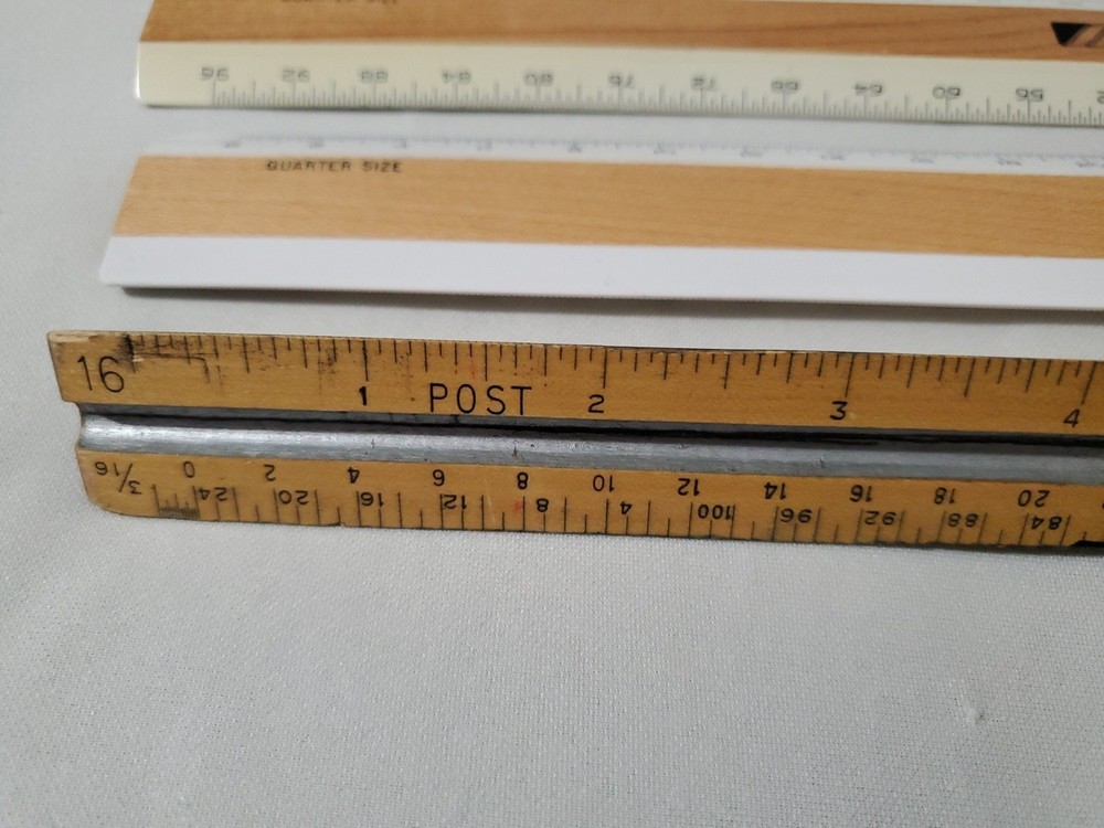 9pcs Mixed Lot Engineering Triangle Rulers Technical Drafting - Bruning Sterling