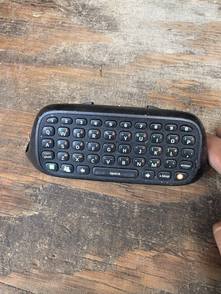 Microsoft Xbox 360 Chatpad Keyboard Black Ergonomic Controller Attachment