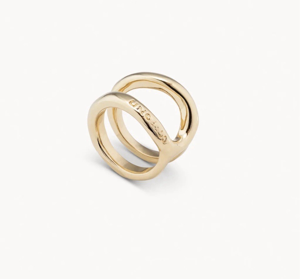 UNOde50 Shortcut Ring Gold Size 7