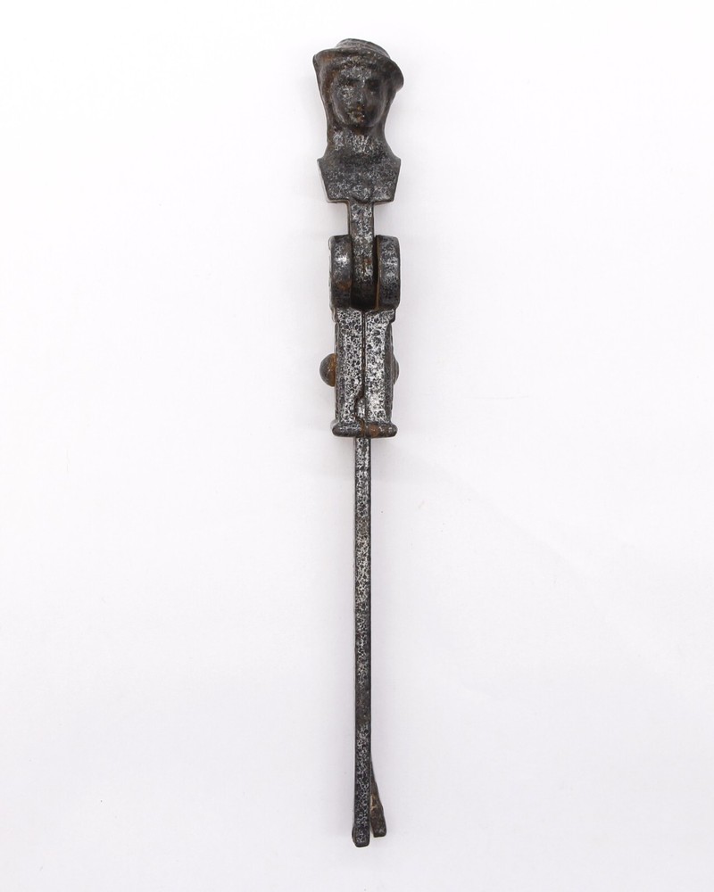 Antique Figural Black Cast Iron Window Shutter Drop Pull