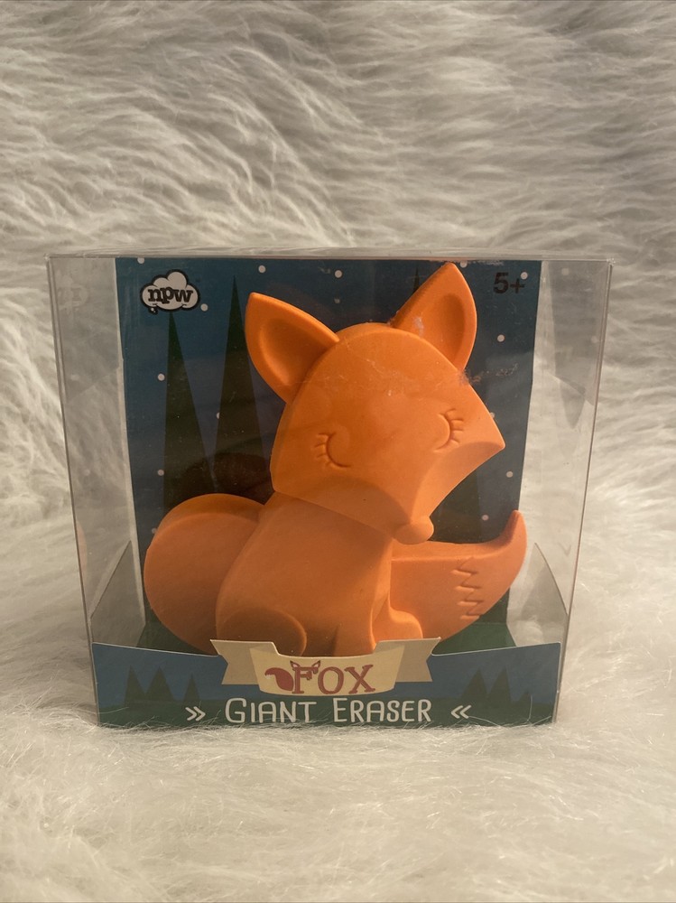 JUMBO FOX ERASER 3D ORANGE SUPER CUTE!!