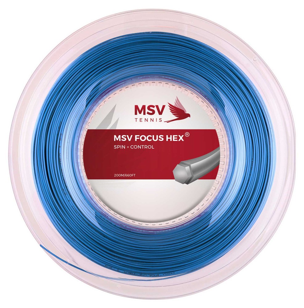 MSV FOCUS HEX 16 1.27mm Tennis String 200m Reel - Spin + Control