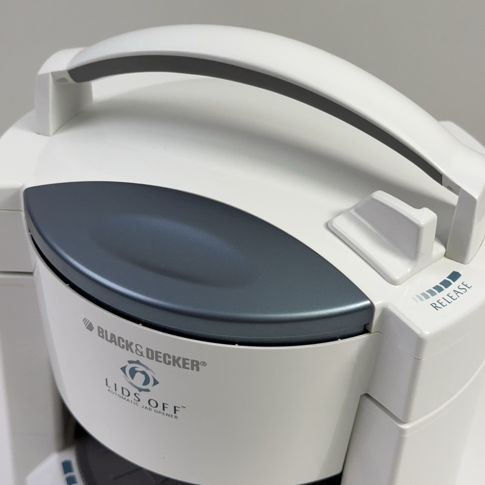 Black & Decker Lids Off Automatic Jar Opener Model JW200 Tested & Working White