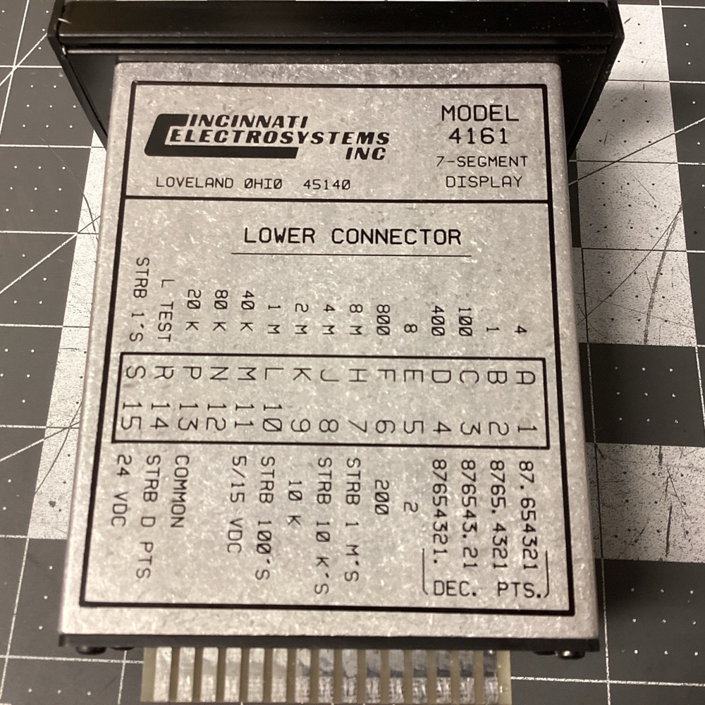 Cincinnati Electrosystems 4161-5-5 Segment Display Panel Meter - (LPW75T)