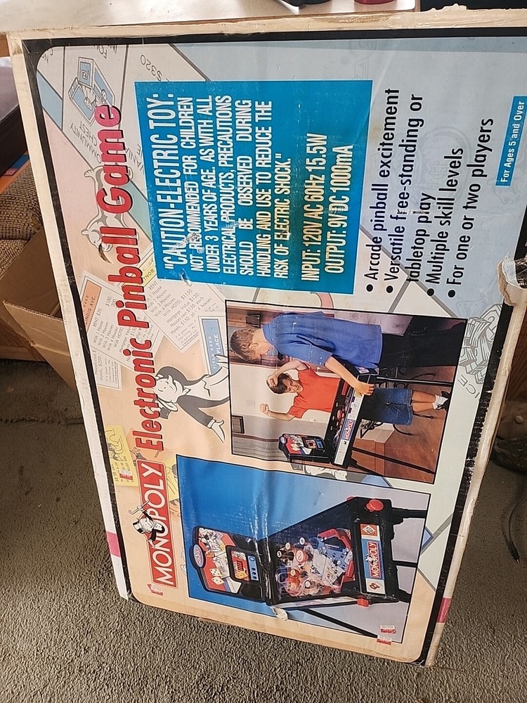 Vintage Monopoly Pinball Machine Game