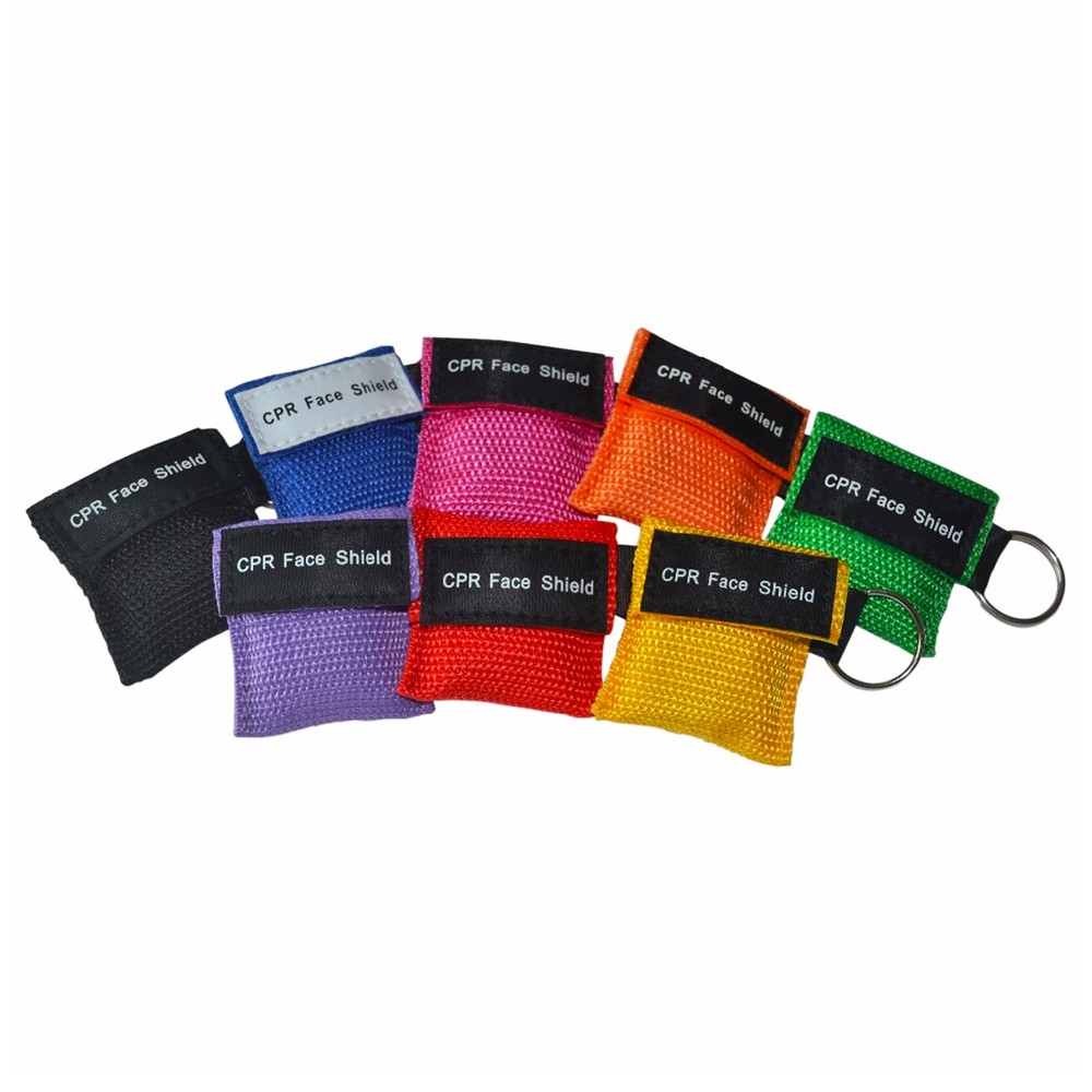 CPR Mask Keychain Safty Emergency Face Shield First Aid Rescue Bag