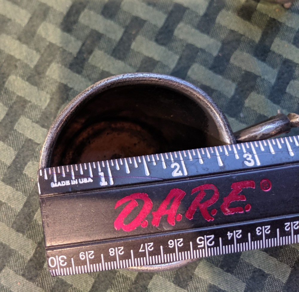 American antique late 1800s Silver Plate mug James Tufts Boston MA