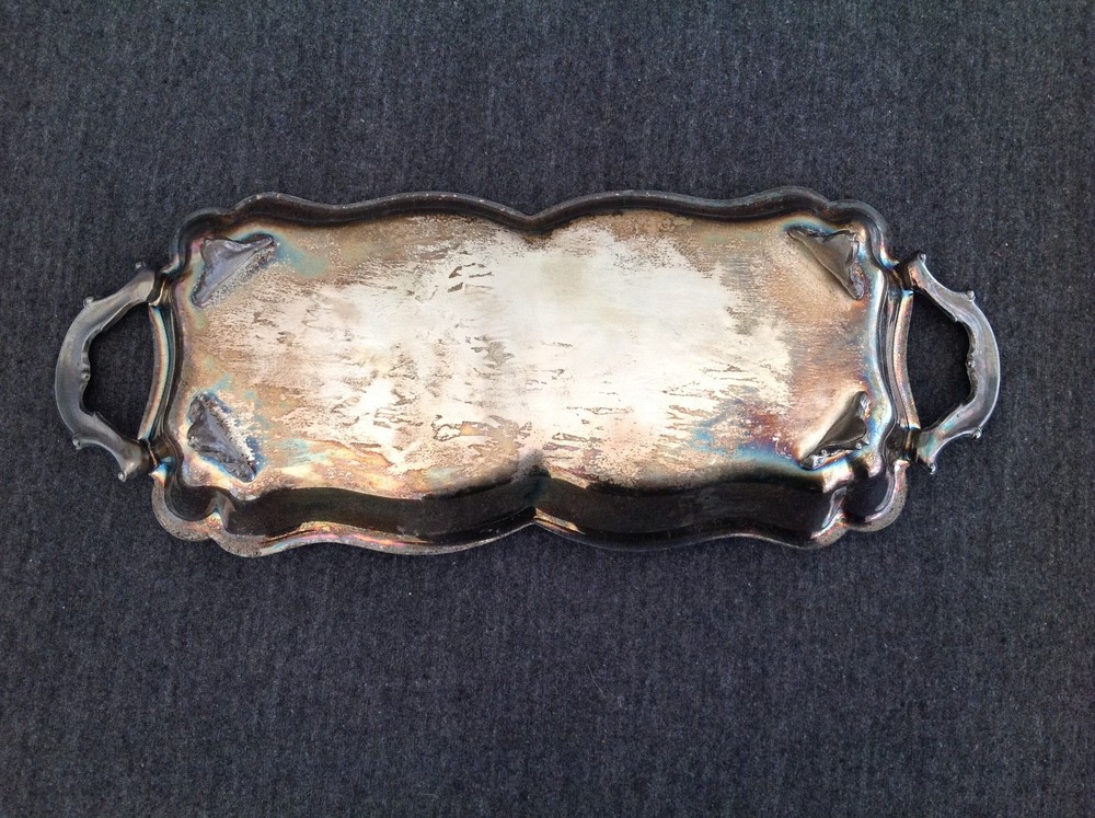 Eales 1779 Silverplate Footed Bread Serving Tray