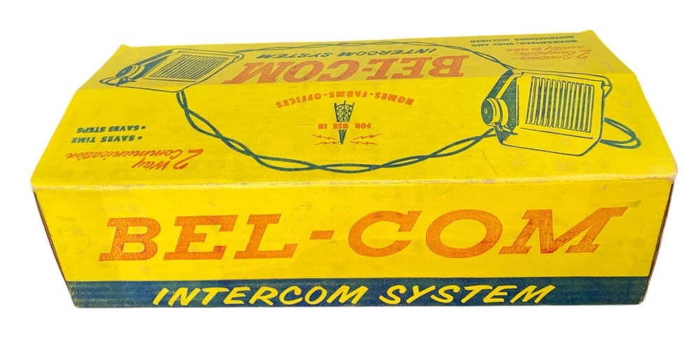 Bel-Com Vintage Intercom System 2 way Communication With Box