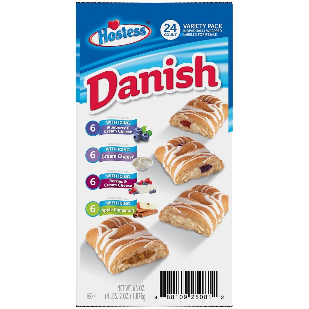 Hostess Variety Pack Danish, 2.75 oz., 24 pk.