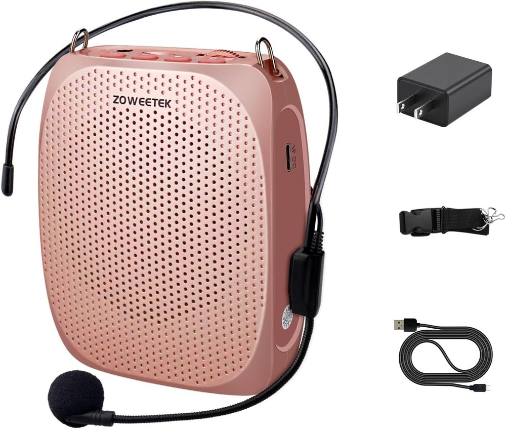 Portable Voice Amplifier Microphone Headset for Teachers and Presentations