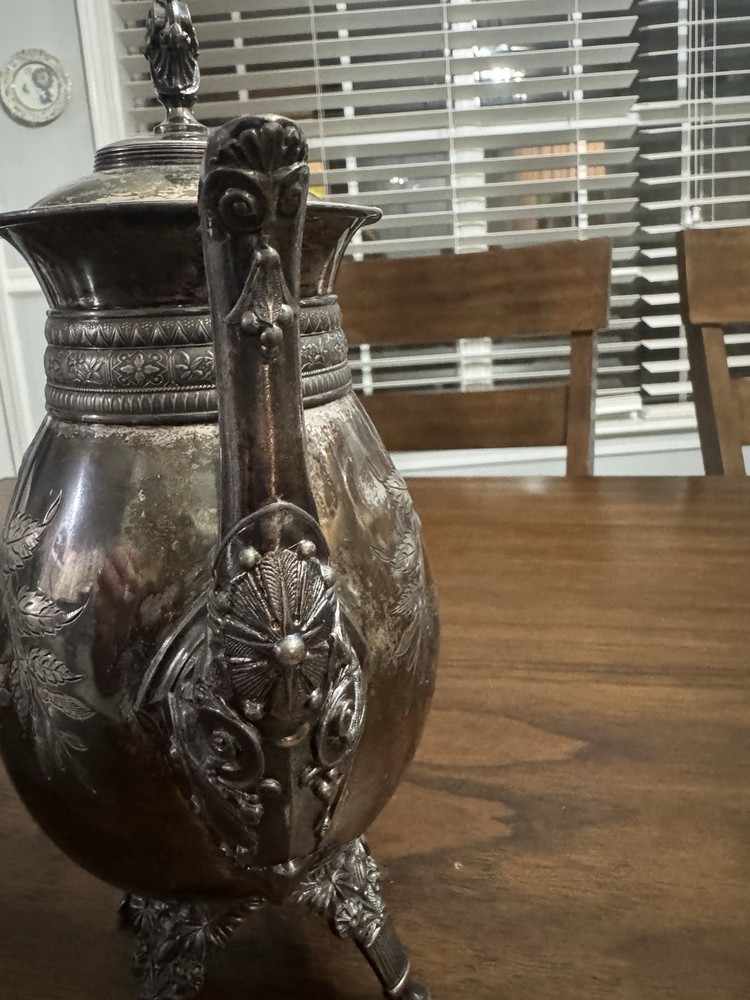 Antique Meriden Britannia Teapot Silver Plated Pattern 1925