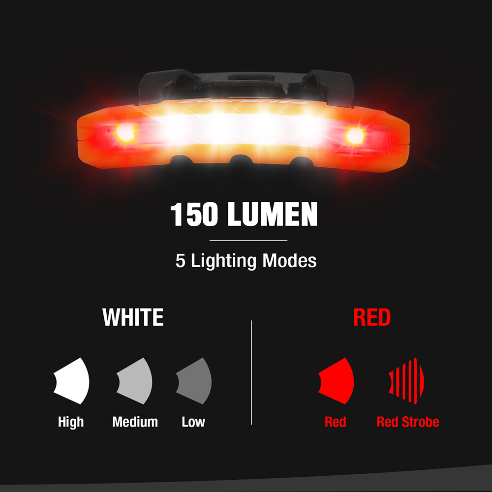 EverBrite 2-Pack Rechargeable Hat Light, IPX4 Waterproof Clip w/Memory Function