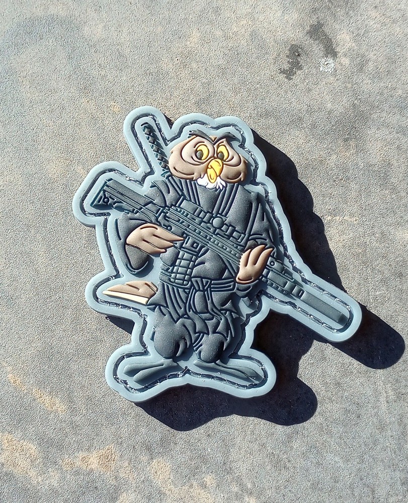 Morale Patch Winnie the Pooh Owl hook backing  + 1 shot Show patch