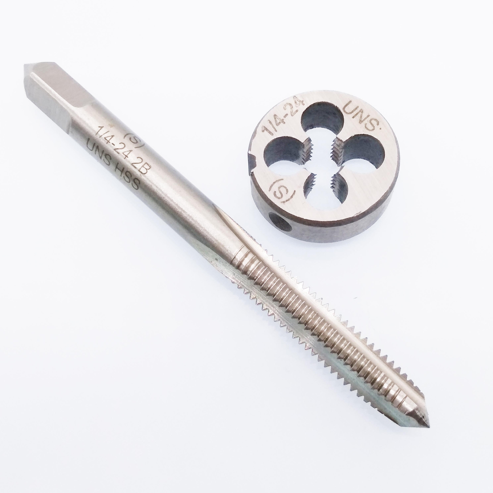US Stock HSS 1/4-24 UNS Tap & 1/4-24 UNS Die Right Hand