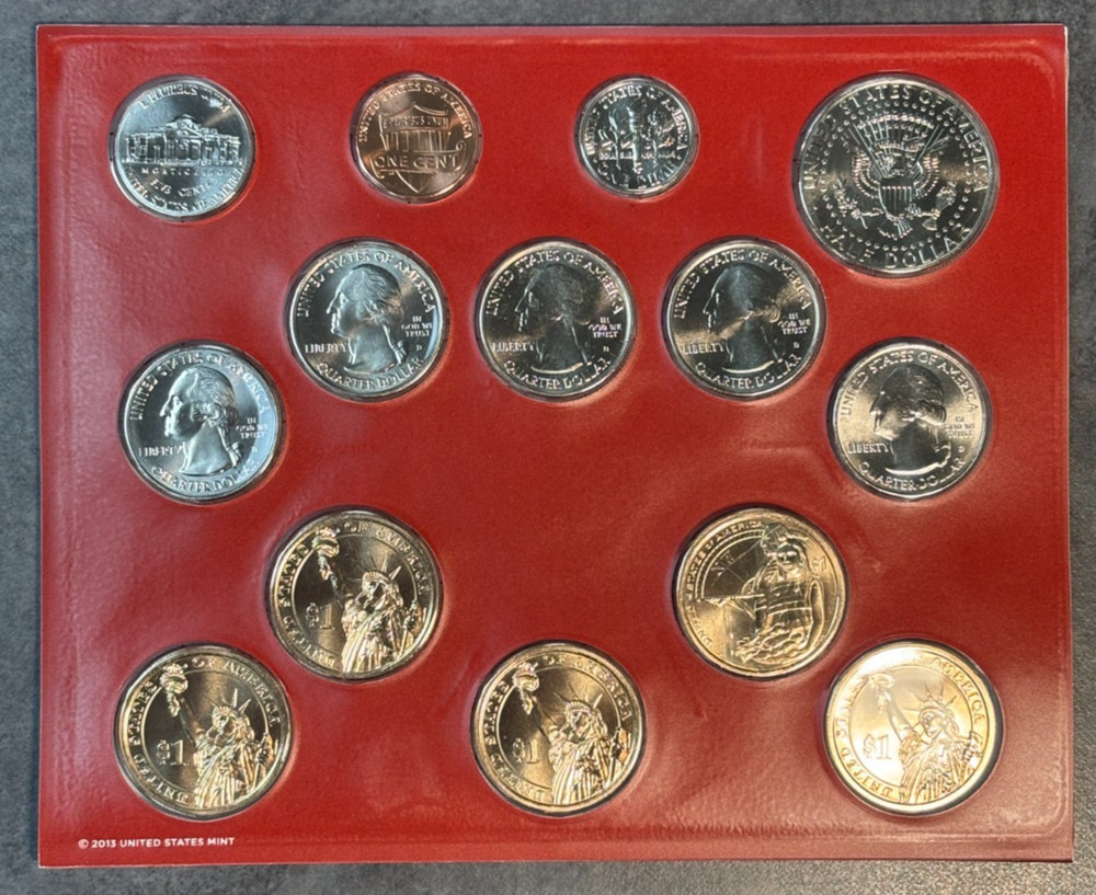 2014 P & D US Mint Complete Uncirculated Set 28 Coins w/ COA