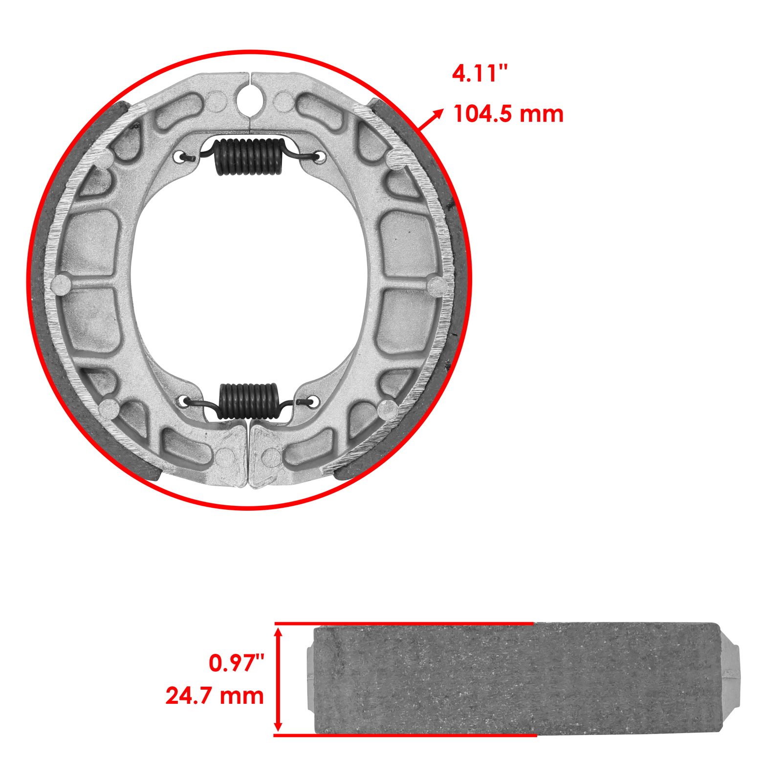 Front Brake Shoes for Honda ATC200 ATC200E ATC200Es ATC200M ATC200S Big Red