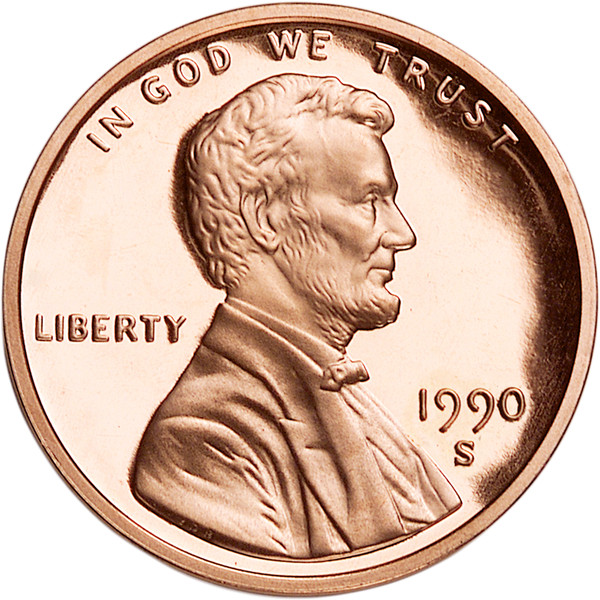 1990 S LINCOLN CENT GEM DCAM PROOF from PROOF Set
