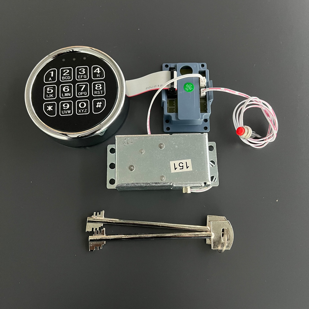 Gun Safe Lock Replacement Electronic Safe Lock Solenoid Lock & 2 Override Keys