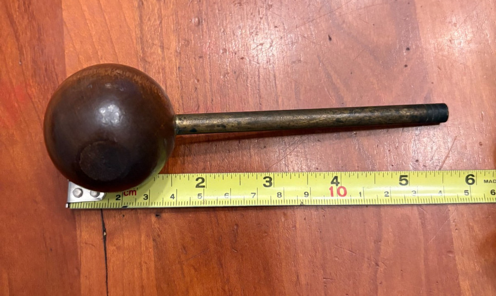 Vintage Muzzleloader Bullet Starter Brass & Wood