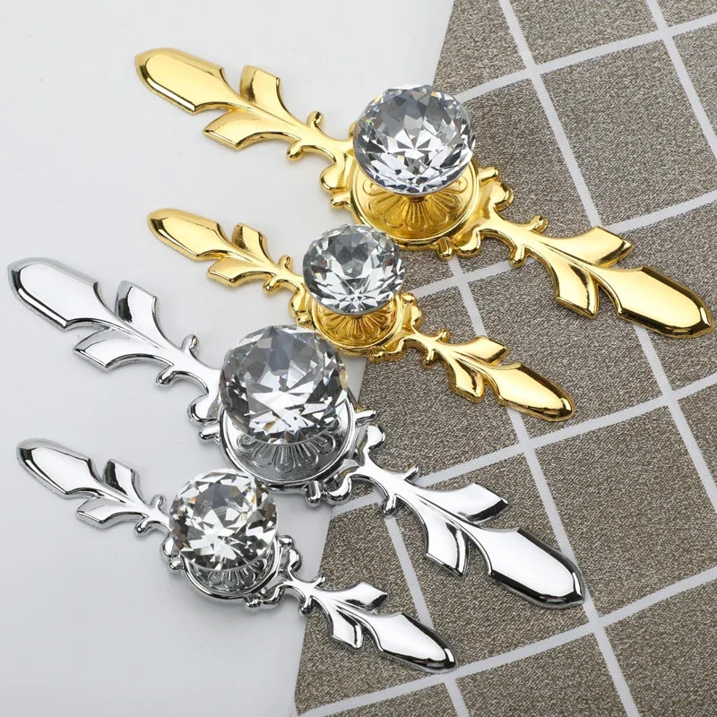 Handles Knobs Pulls Luxury Diamond Crystal for Shoebox Cabinet Closet Door New
