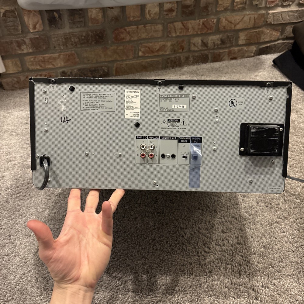 Sony CDP-CX355 300 Disc Mega Storage CD Changer Player Powers On “TABLE ERROR”