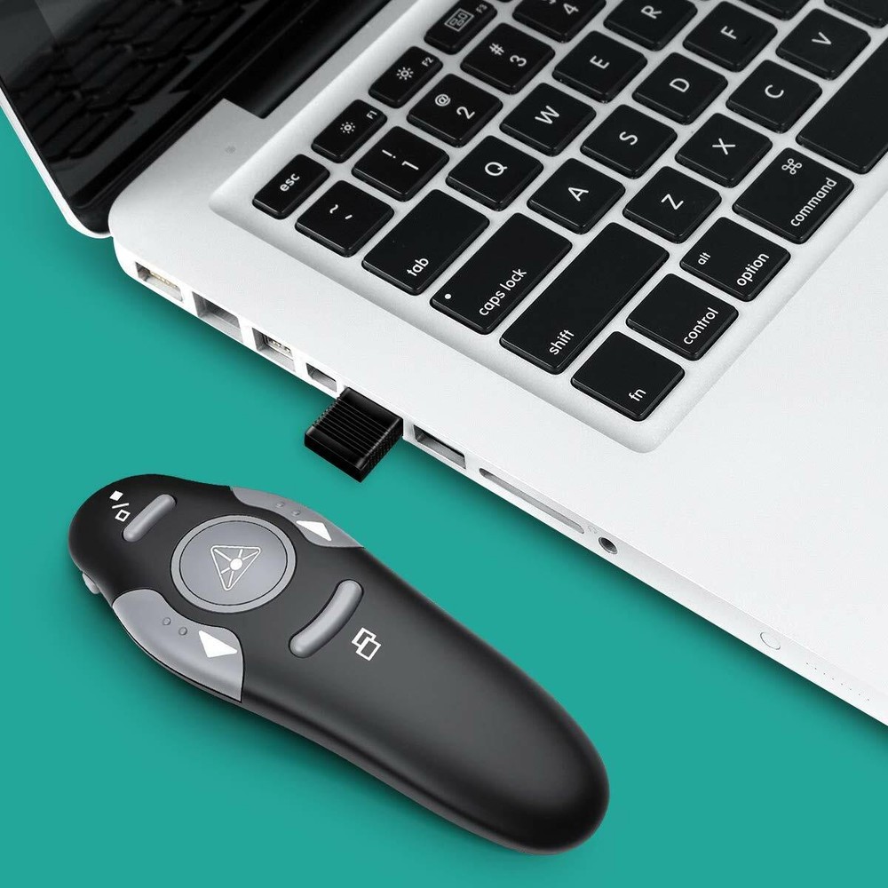 Laser Pointer Remote Control with USB, Supports Mac, Android iOS