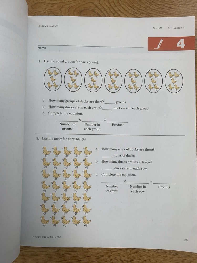 Eureka Math Squared Grade 3 Module 1 - "Apply" ***NEW WORKBOOK