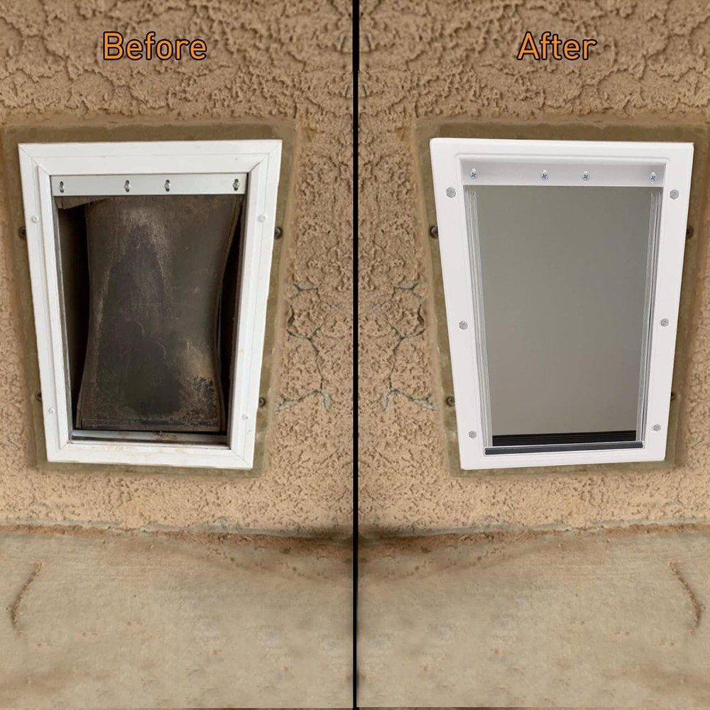Dog Door Replacement Flaps,Medium Flap Medium, Gray