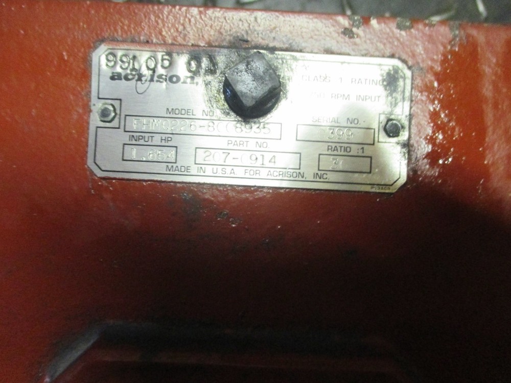 acrison 2070914 gear reducer 30:1