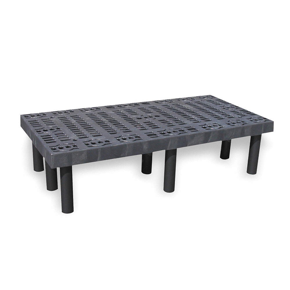 STRUCTURAL PLASTICS D4824 Dunnage Rack,700 lb.,HDPE,48 W x 24 D 1PXA1