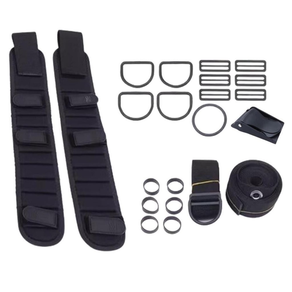 Scuba Diving Backplate Dir Harness Set Buckle Strap Rubber