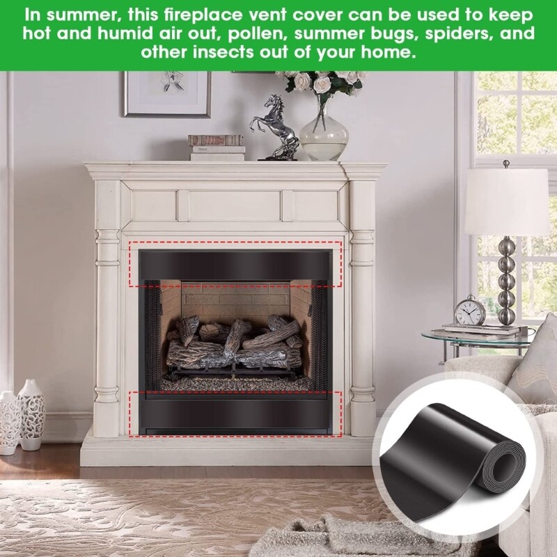 Fireplace Draft Stopper Set of 2 Fireplace Draft Blocker Block Cold