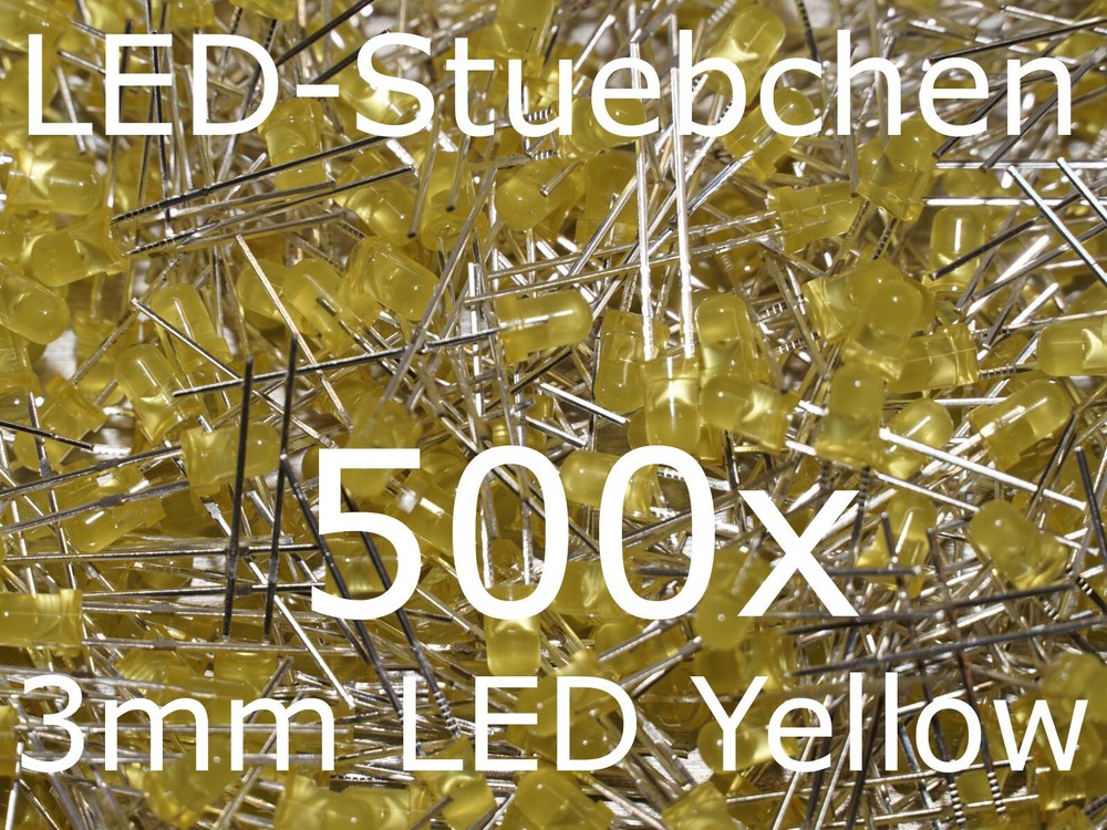 500 x 3mm LED Yellow