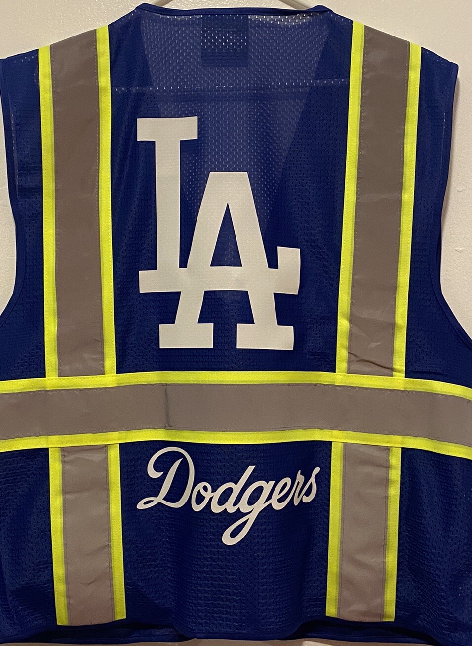 Los Angeles Dodgers Safety PPE Vest with Reflective Logo, New