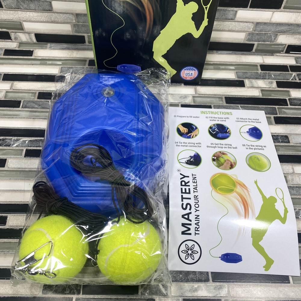 🎾Single Tennis Trainer Selfstudy Training Tool Exercise Baseboard Sparring US🎾