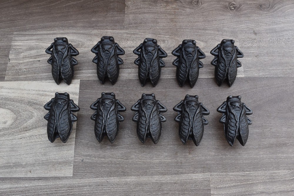 Cast Iron door knobs cabinet honey bee shape drawer handles pull rustic 10 pcs