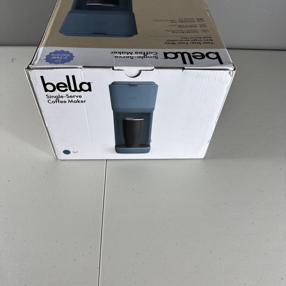 bella Single-Serve Coffee Maker, Oat Milk ￼ open box